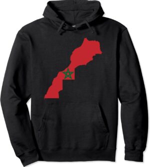 Flag Map of Morocco Hoodie